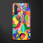 retro abstract glass case for realme 6 pro image
