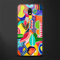 retro abstract glass case for redmi 8a image
