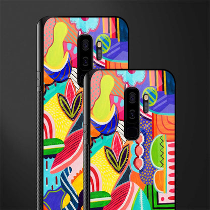 retro abstract glass case for samsung galaxy s9 plus image-2