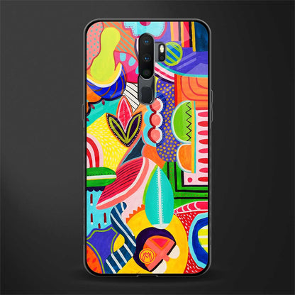 retro abstract glass case for oppo a5 2020 image