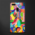 retro abstract glass case for oppo a12 image