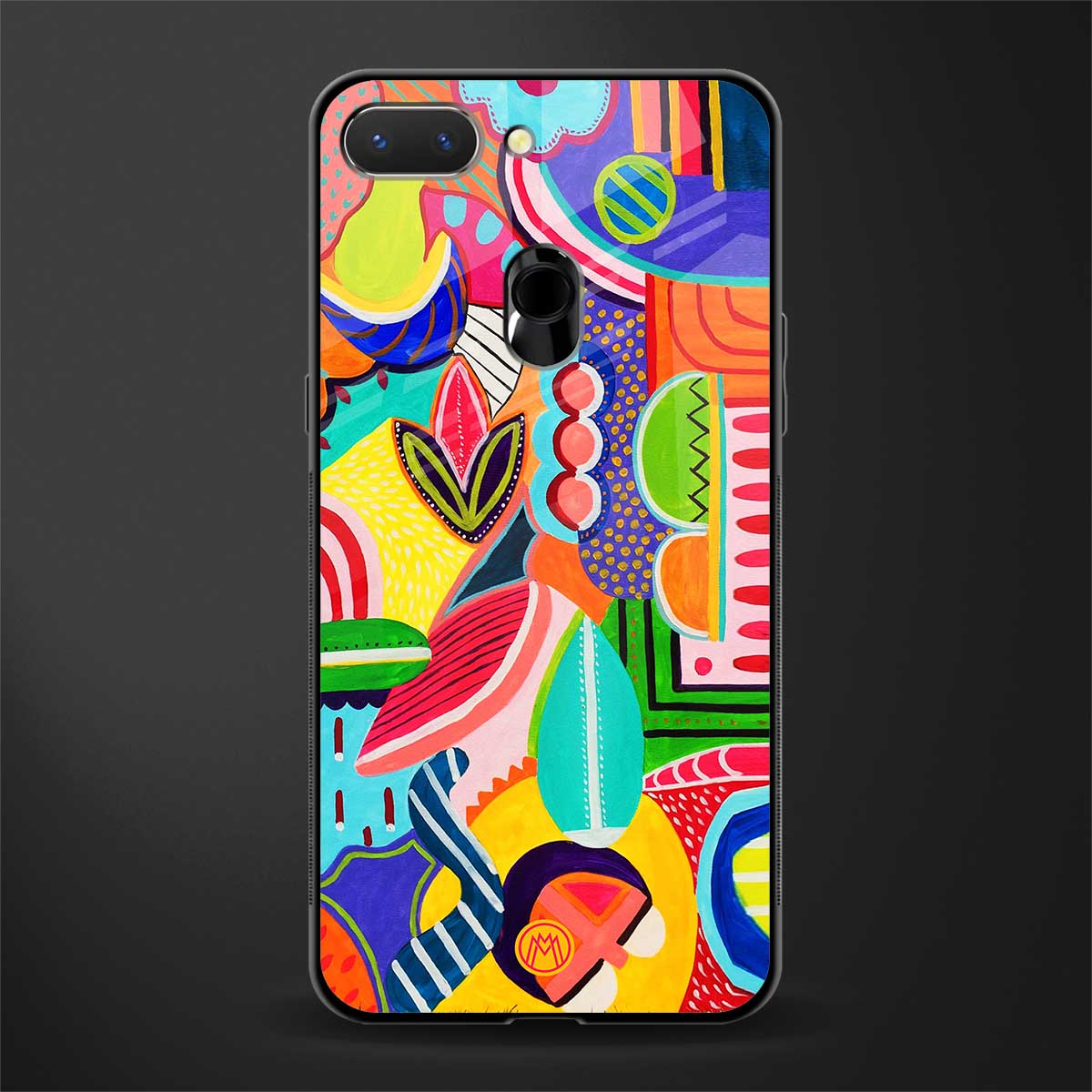 retro abstract glass case for oppo a5 image