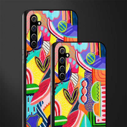 retro abstract glass case for realme x50 pro image-2