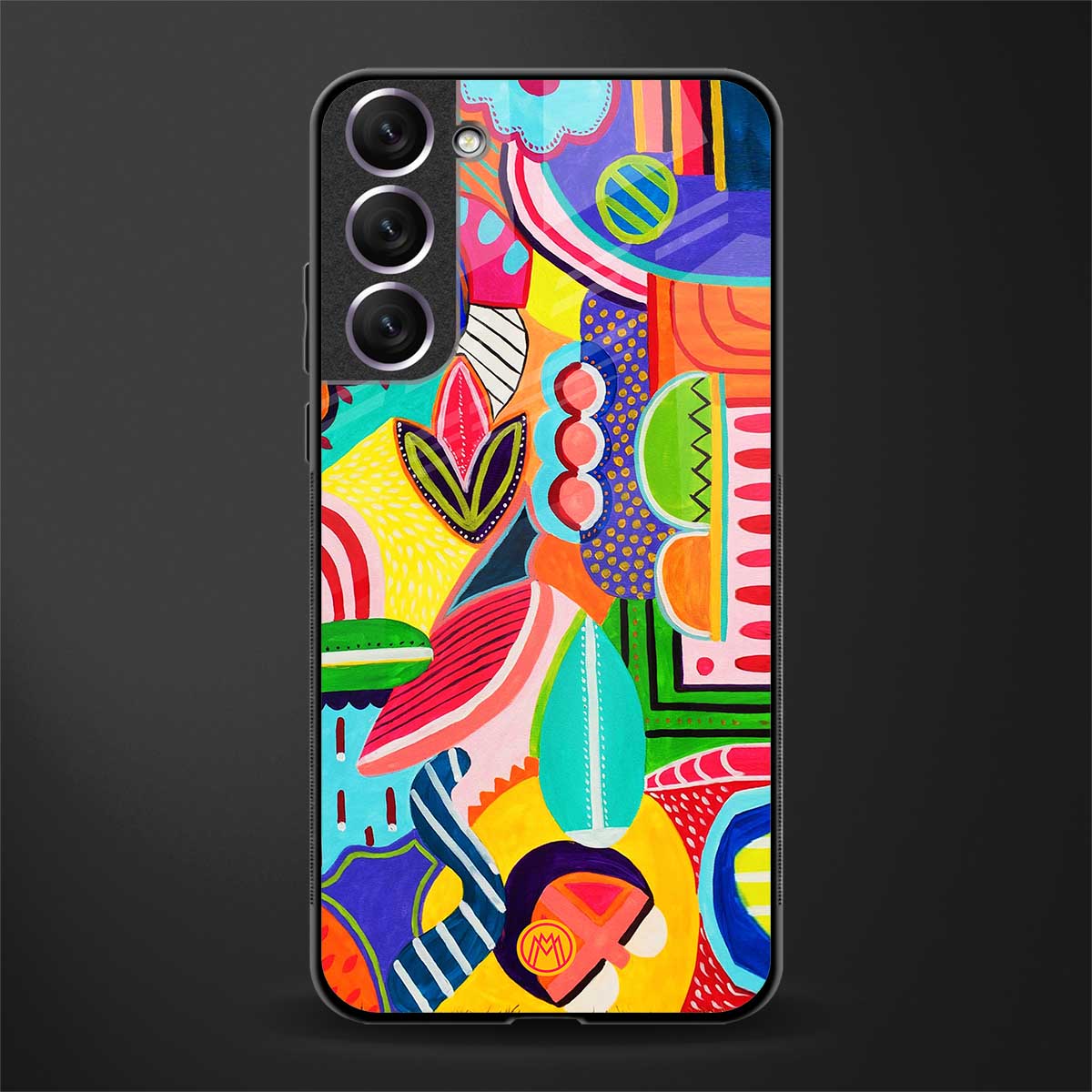 retro abstract glass case for samsung galaxy s21 plus image