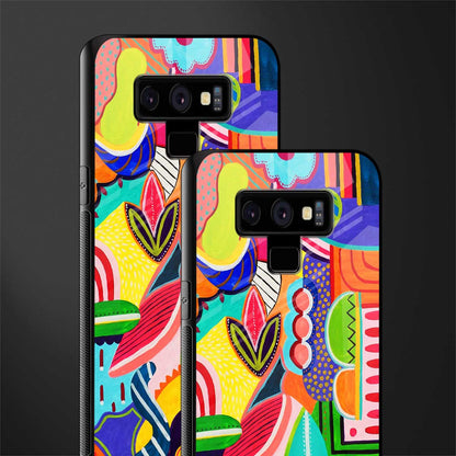 retro abstract glass case for samsung galaxy note 9 image-2