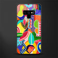 retro abstract glass case for samsung galaxy note 9 image