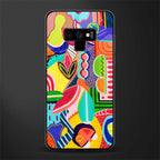 retro abstract glass case for samsung galaxy note 9 image