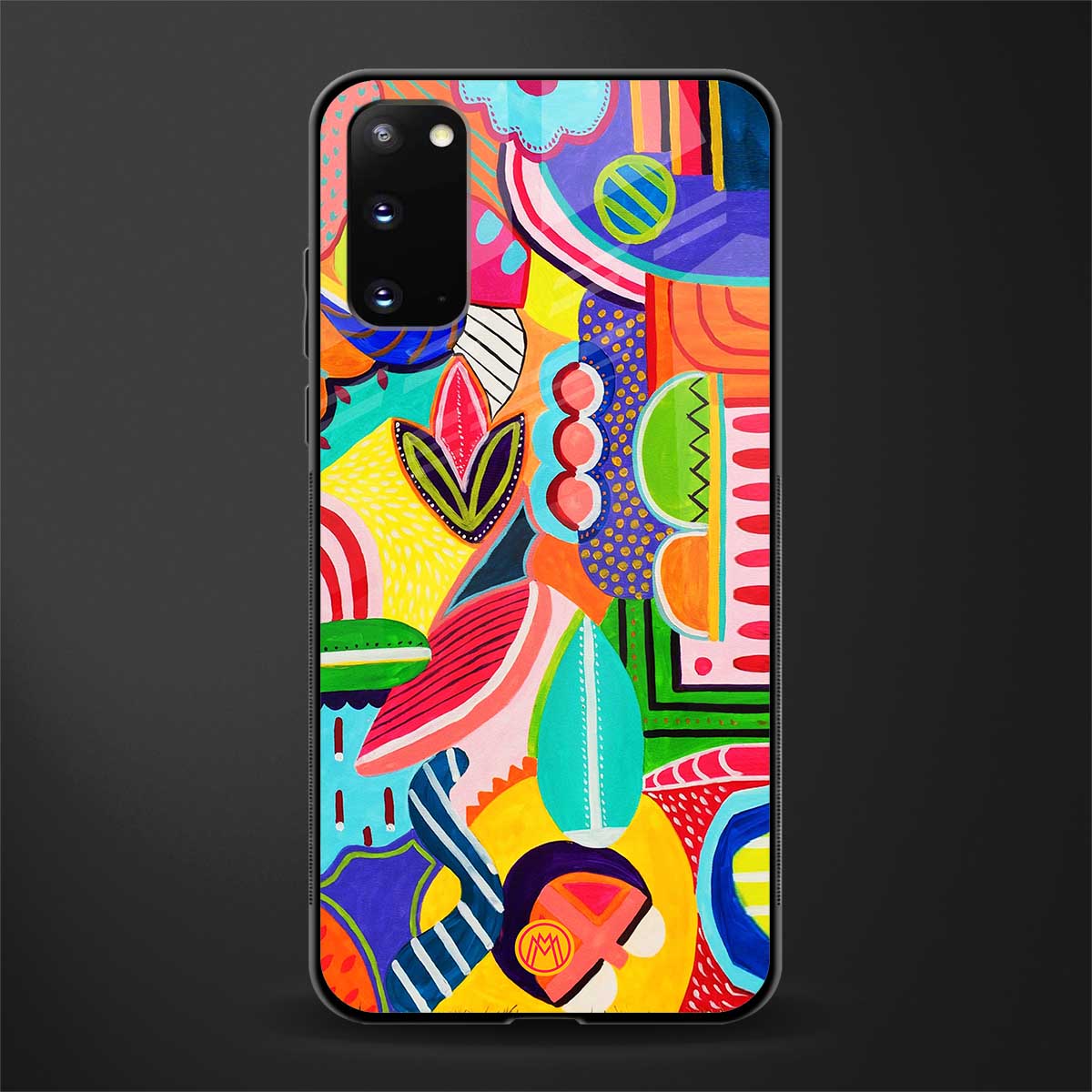 retro abstract glass case for samsung galaxy s20 image