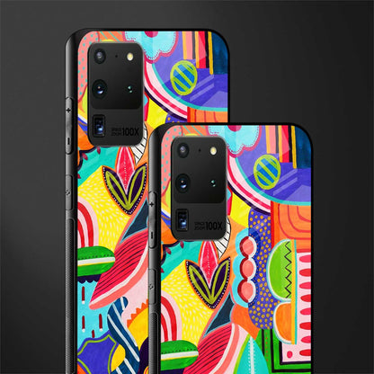 retro abstract glass case for samsung galaxy s20 ultra image-2