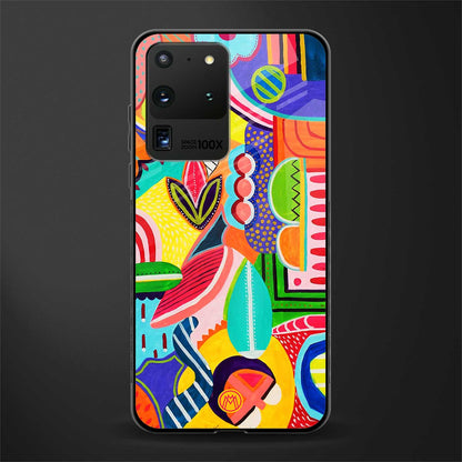 retro abstract glass case for samsung galaxy s20 ultra image