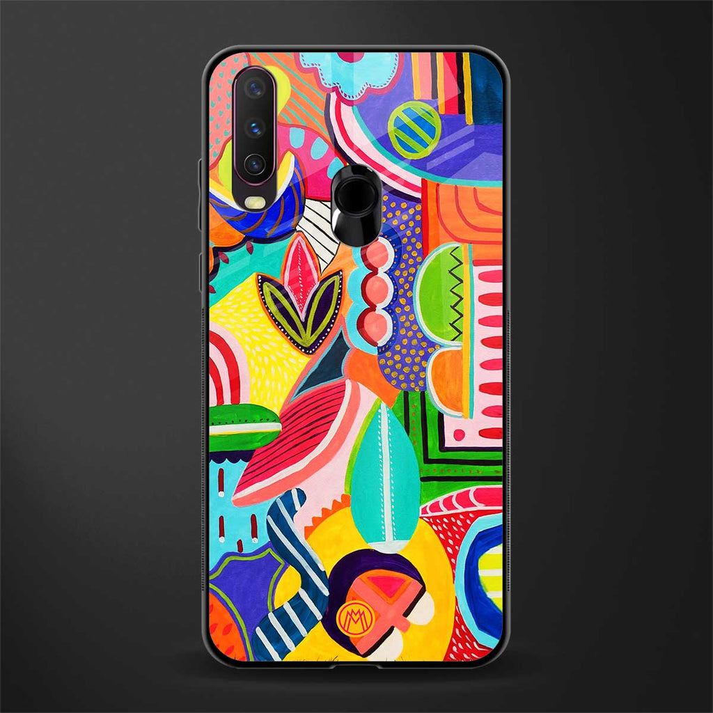 retro abstract glass case for vivo y17 image