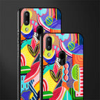 retro abstract glass case for vivo y93 image-2