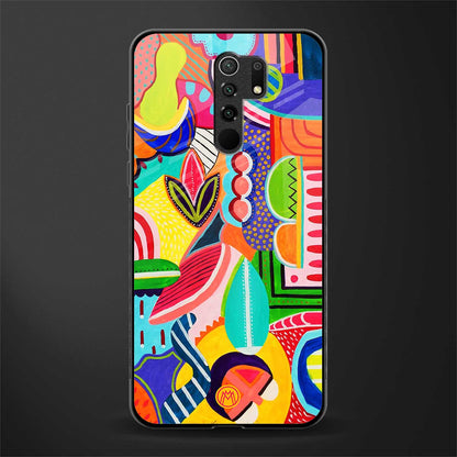 retro abstract glass case for poco m2 image