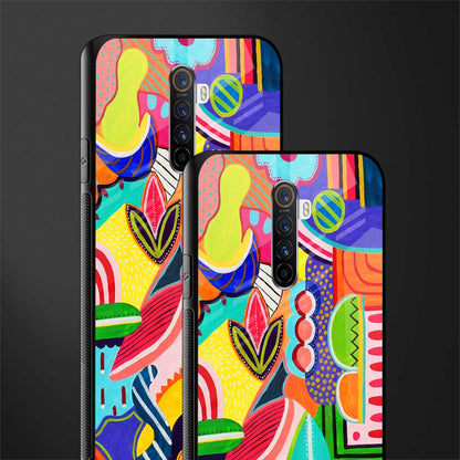 retro abstract glass case for realme x2 pro image-2