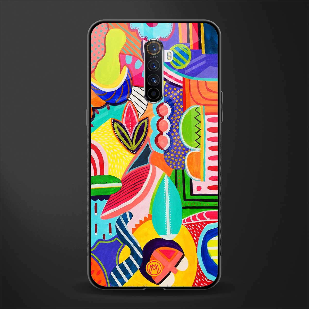 retro abstract glass case for realme x2 pro image