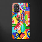 retro abstract glass case for oneplus 8t image