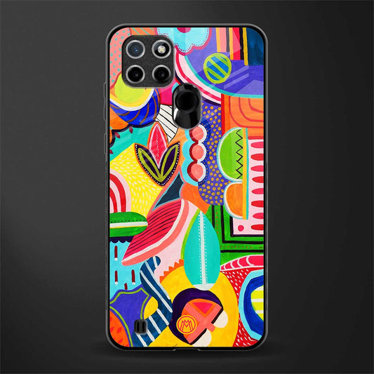 retro abstract glass case for realme c21y image