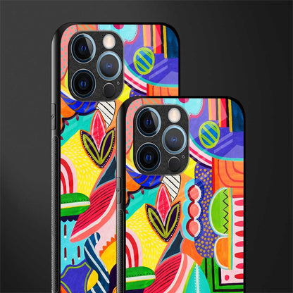 retro abstract glass case for iphone 12 pro image-2