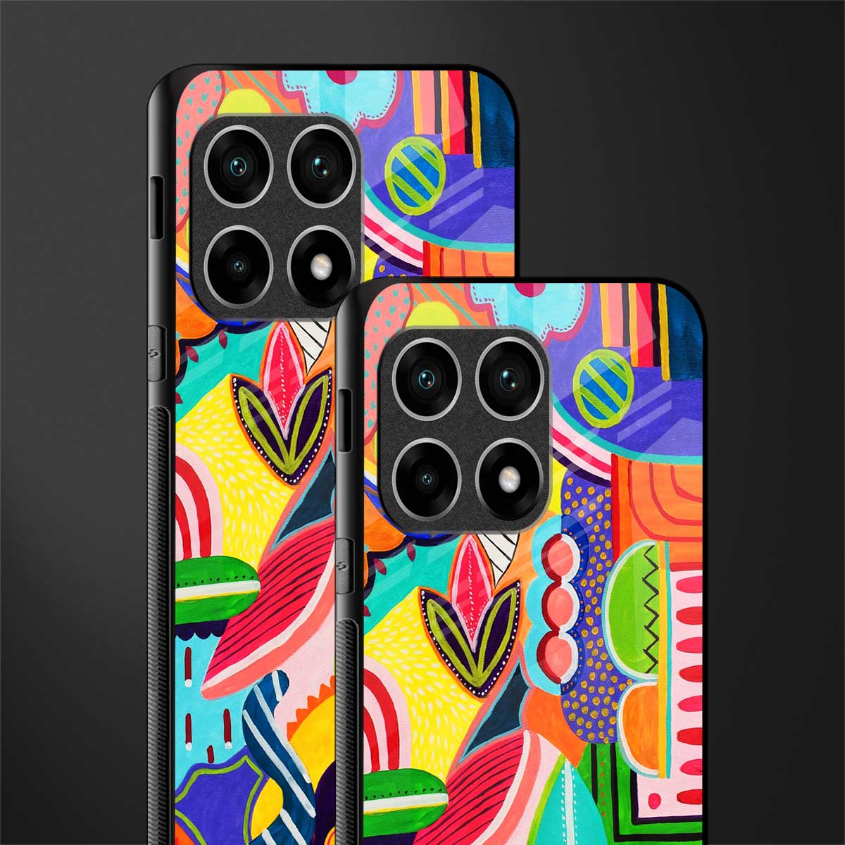 retro abstract glass case for oneplus 10 pro 5g image-2