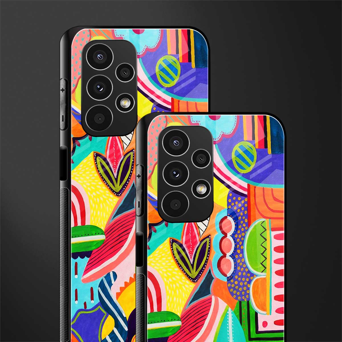 retro abstract back phone cover | glass case for samsung galaxy a13 4g