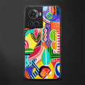 retro abstract back phone cover | glass case for oneplus 10r 5g