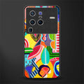 retro abstract glass case for vivo x80 pro 5g image