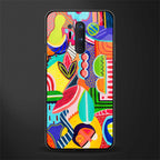 retro abstract glass case for oneplus 8 pro image