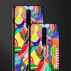 retro abstract glass case for oneplus 8 image-2