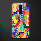 retro abstract glass case for oneplus 8 image