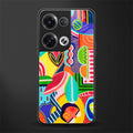 retro abstract back phone cover | glass case for oppo reno 8 pro