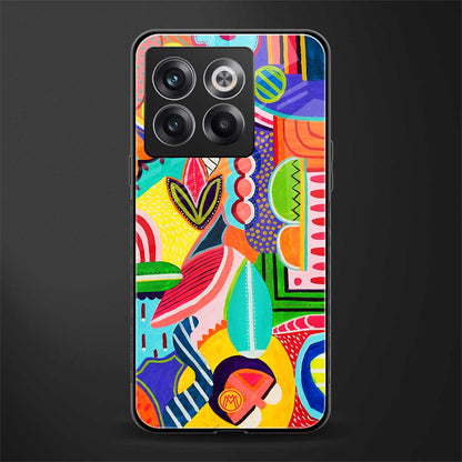 retro abstract back phone cover | glass case for oneplus 10t