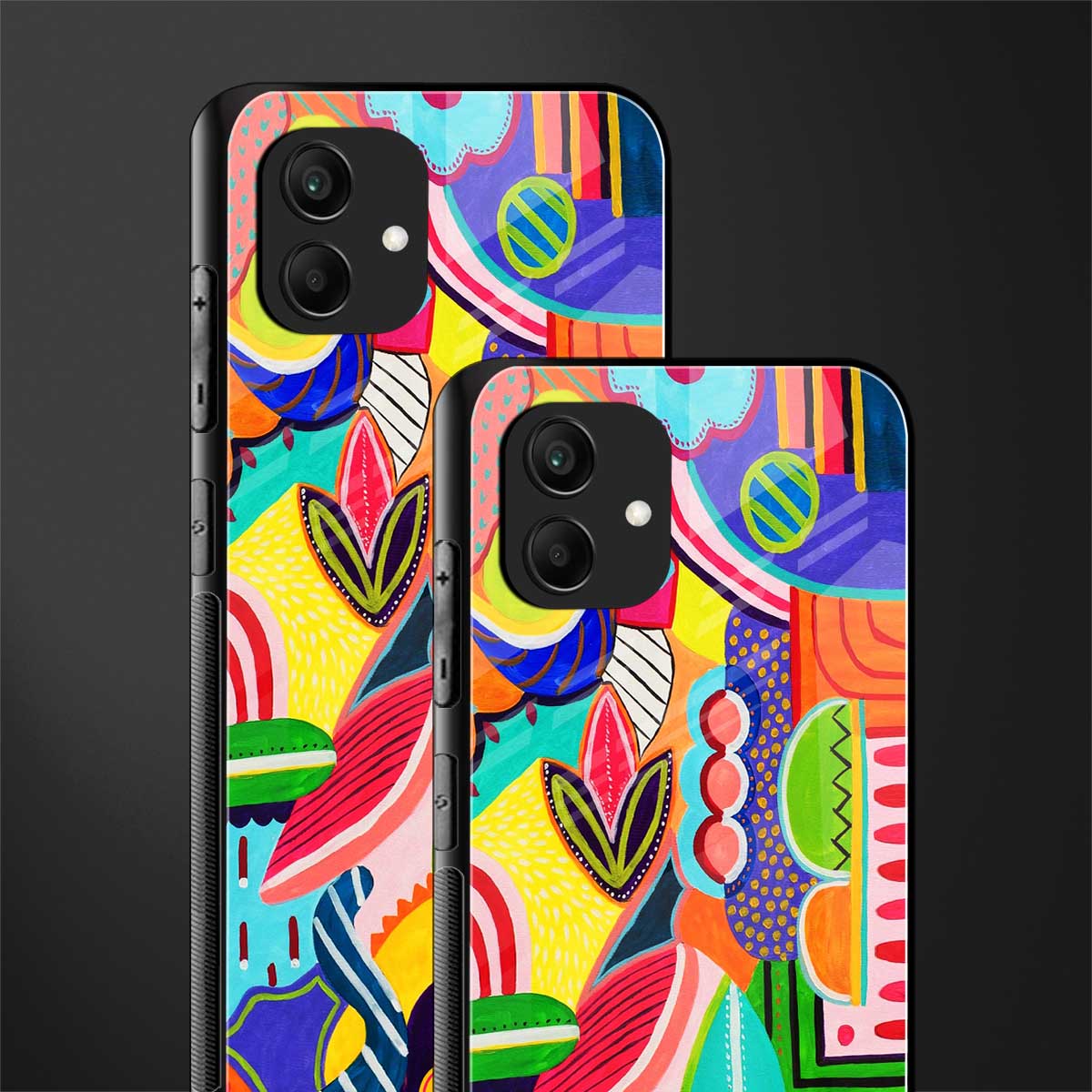 retro abstract back phone cover | glass case for samsung galaxy a04