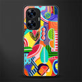 retro abstract back phone cover | glass case for realme c55