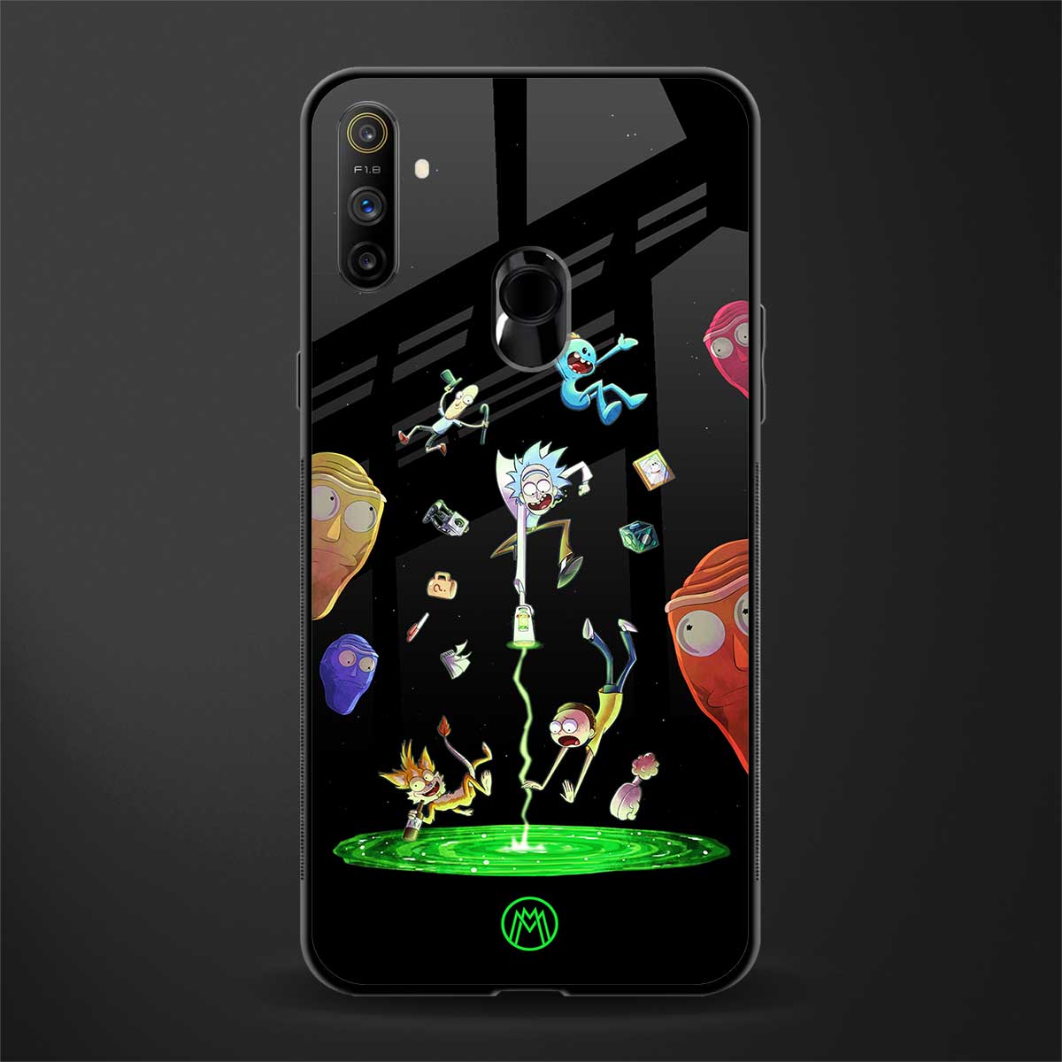 rick and morty amoled glass case for realme narzo 10a image
