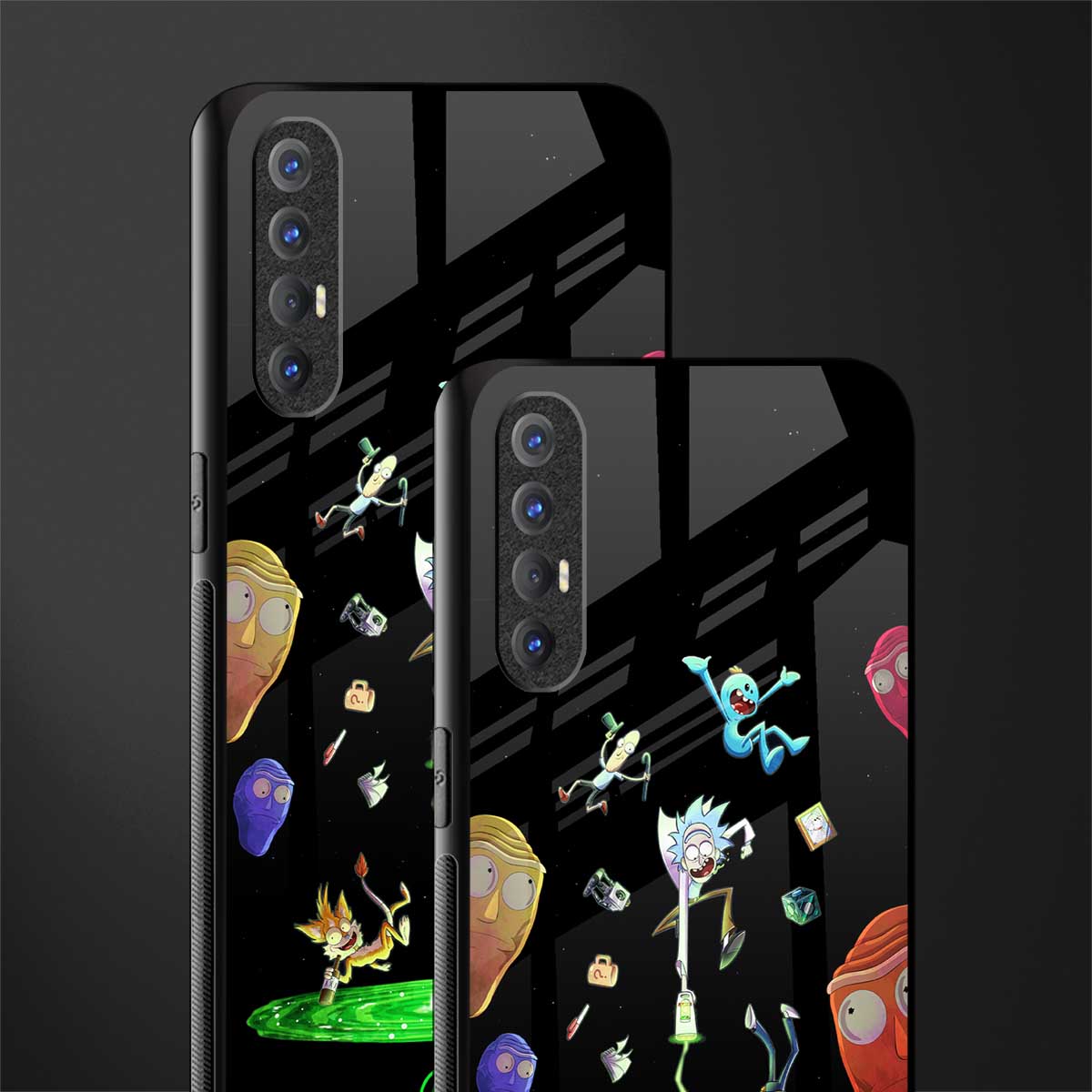 rick and morty amoled glass case for oppo reno 3 pro image-2