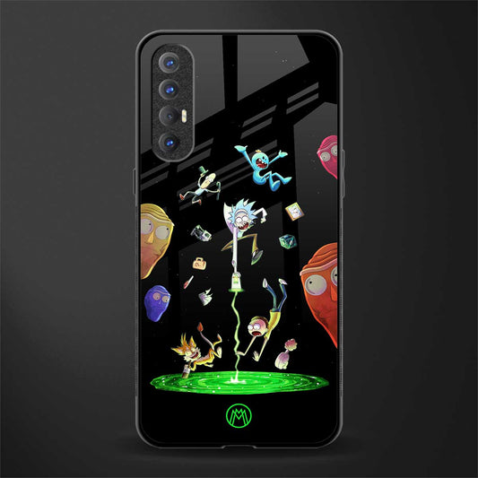 rick and morty amoled glass case for oppo reno 3 pro image