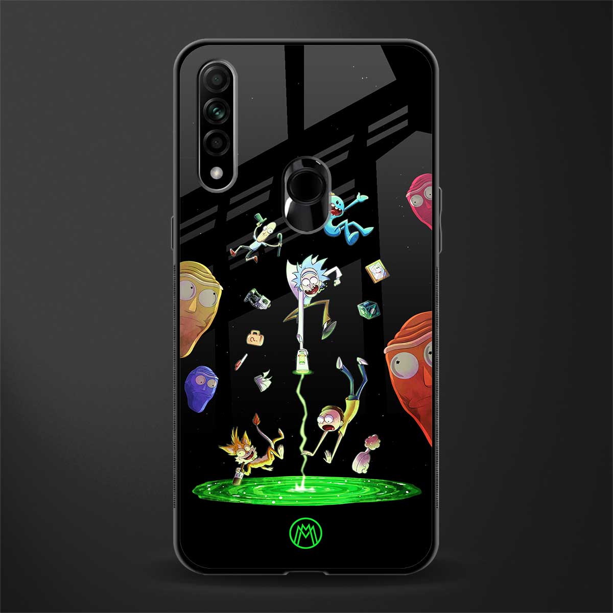 rick and morty amoled glass case for oppo a31 image