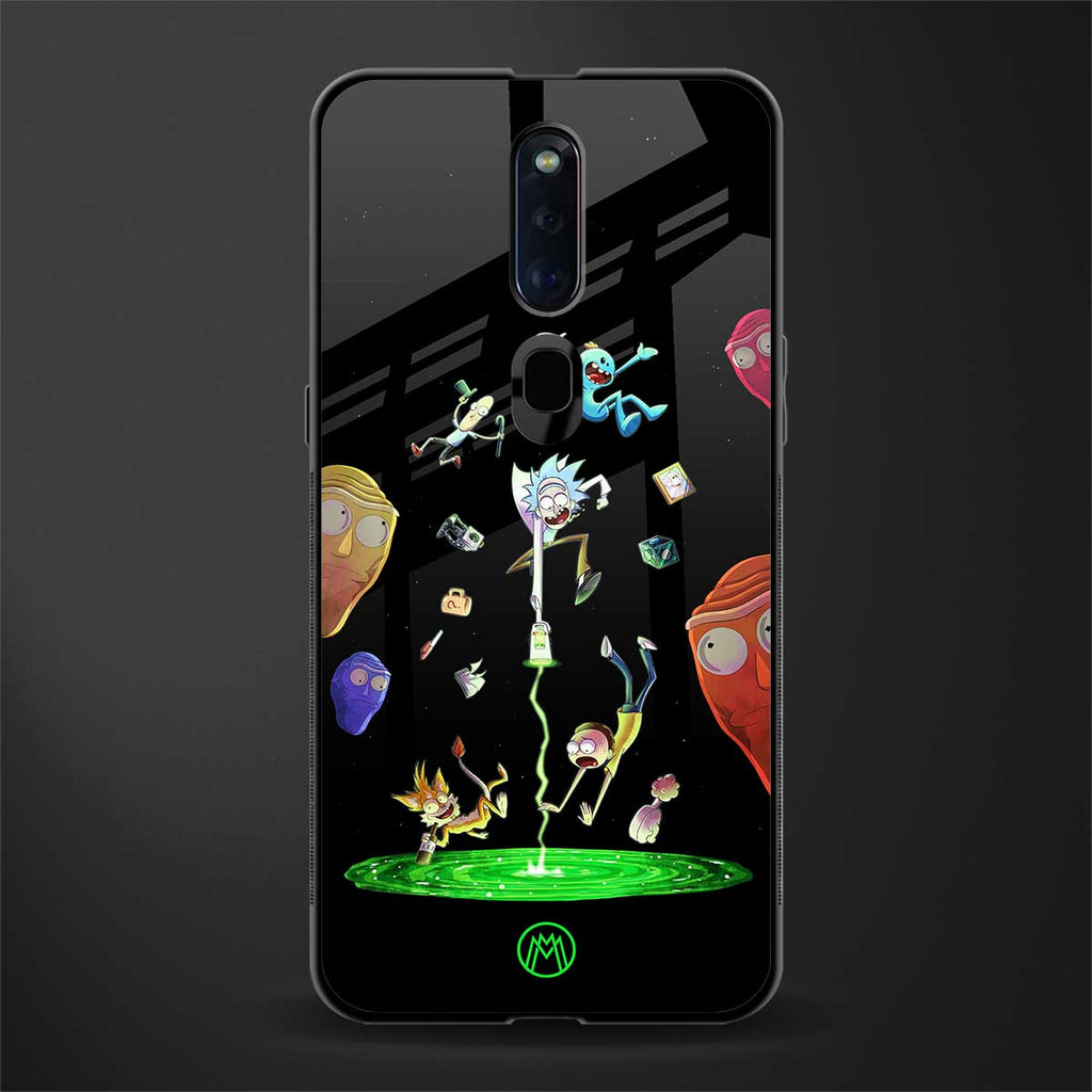 rick and morty amoled glass case for oppo f11 pro image