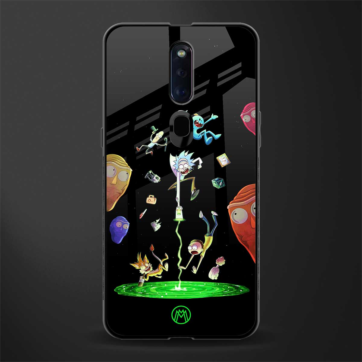 rick and morty amoled glass case for oppo f11 pro image