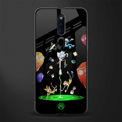 rick and morty amoled glass case for oppo f11 pro image