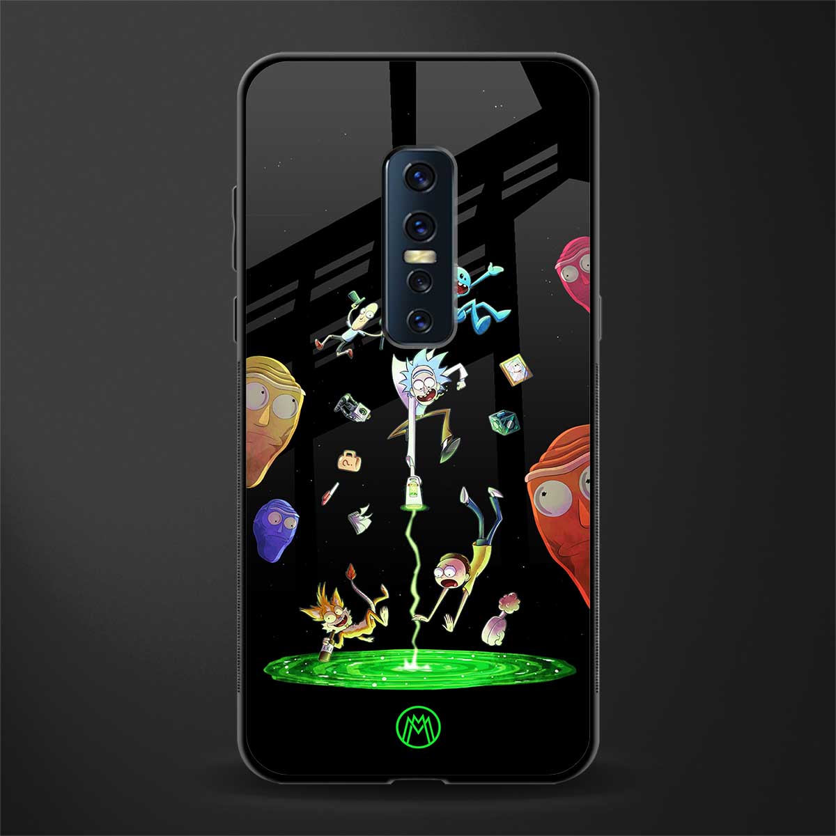 rick and morty amoled glass case for vivo v17 pro image