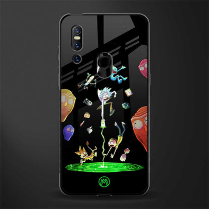 rick and morty amoled glass case for vivo v15 image