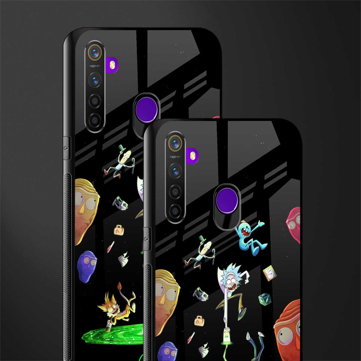 rick and morty amoled glass case for realme 5 pro image-2