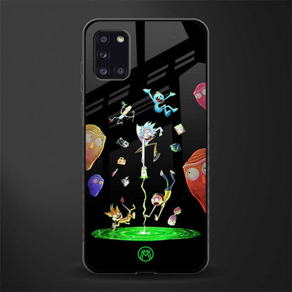 rick and morty amoled glass case for samsung galaxy a31 image