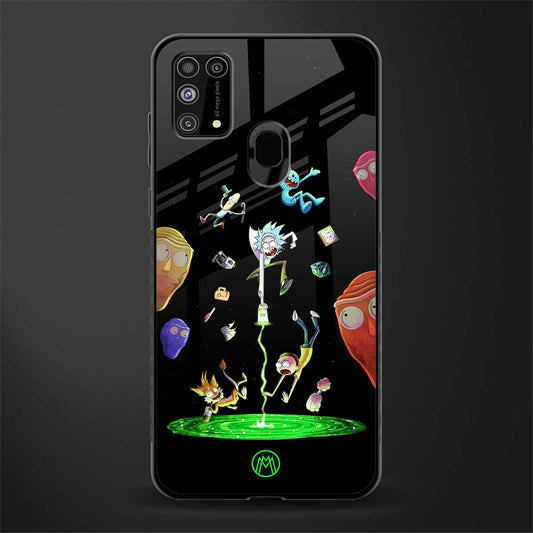 rick and morty amoled glass case for samsung galaxy f41 image