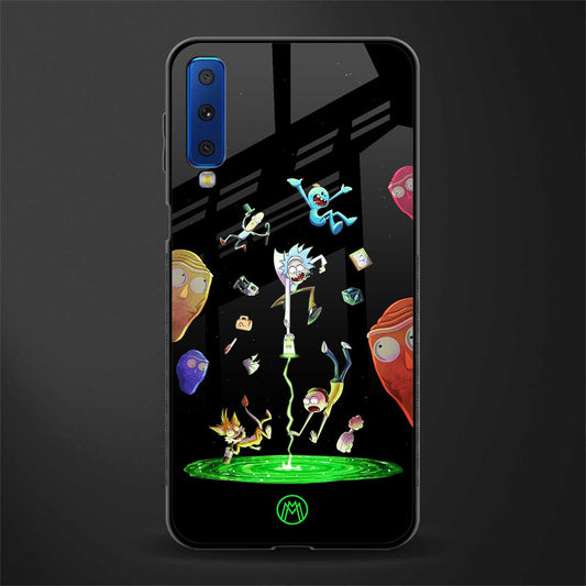 rick and morty amoled glass case for samsung galaxy a7 2018 image