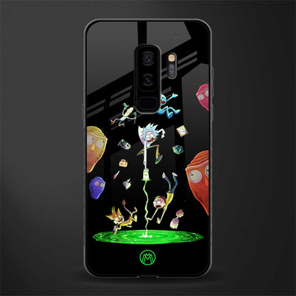 rick and morty amoled glass case for samsung galaxy s9 plus image
