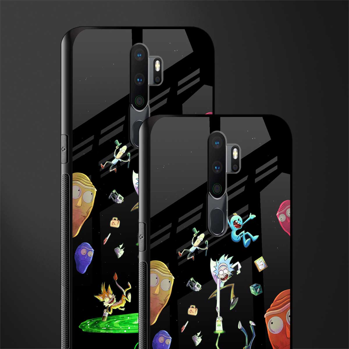 rick and morty amoled glass case for oppo a9 2020 image-2