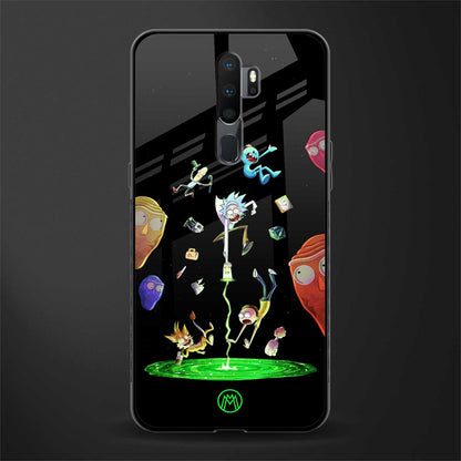 rick and morty amoled glass case for oppo a5 2020 image