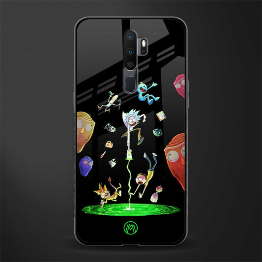 rick and morty amoled glass case for oppo a5 2020 image